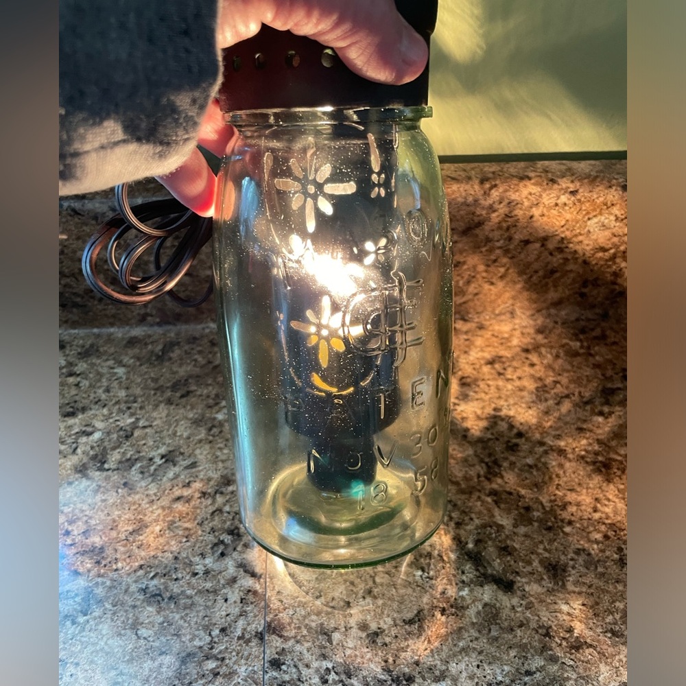 Glass Mason Jar Electric Fragrance Warmer - Picture 3 of 16